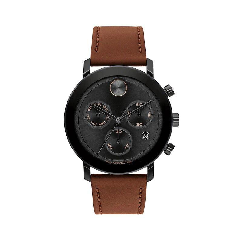 Movado bold shop leather band