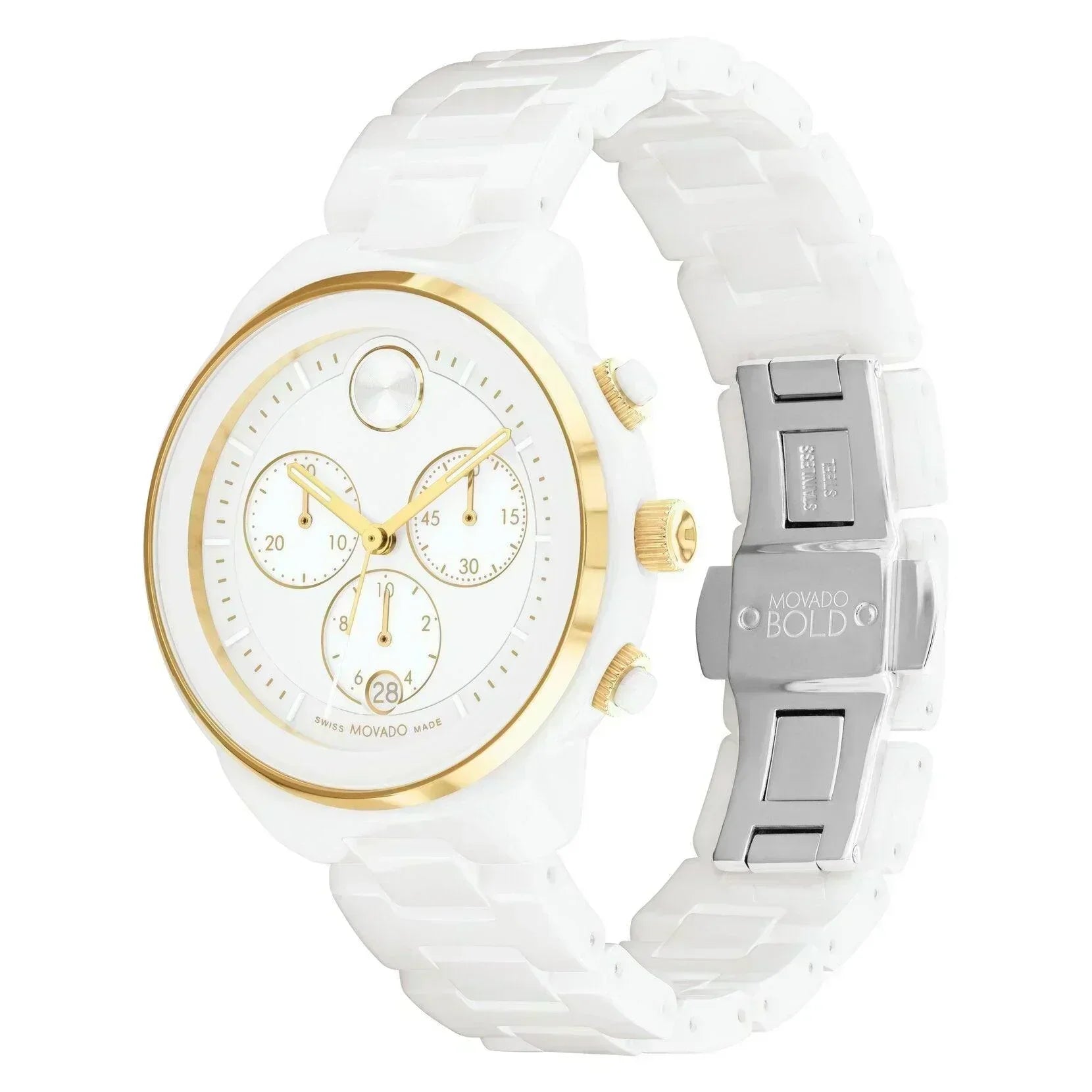 movado white womens watch