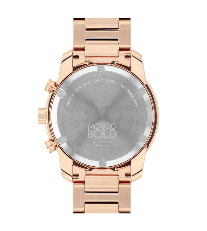 Movado bold silver outlet and rose gold