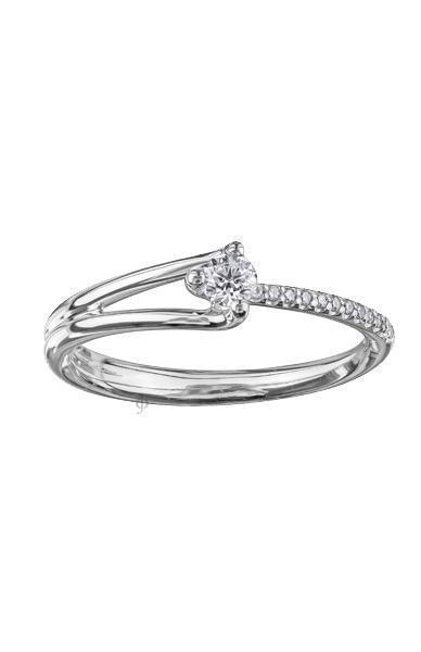 10K White Gold 0.16TDW Canadian Diamond Promise Ring