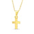 10K Yellow Gold Baby Cross Pendant with 14" Chain