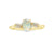 0.04TDW Diamond & 7X5MM Opal Gemstons Ring in 10K Yellow Gold
