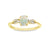 0.04TDW Diamond & 7X5MM Opal Gemstons Ring in 10K Yellow Gold