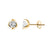 Canadian Diamond 0.20ct Solitaire Earrings in Tension Set in 14K Yellow Gold