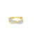 10K Yellow and White Gold Diamond Ring with 0.19TDW Modern Design