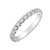 1.00TDW Lab Cultivated Diamond Semi Eternity Claw Set Band in 14K White Gold