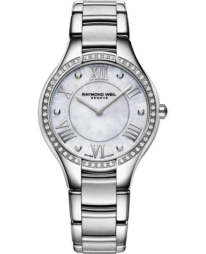 Raymond Weil Noemia Quartz Diamond Ladies Watch 5132 S2S 00966 Quartz Movement Stainless Steel Strap 32 mm Case in MOP Mother of pearl