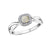10K White Gold 0.07TDW Halo Diamond & Opal Ring