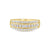 Sparkling Three-Row Diamond Band in 10K Yellow Gold with 0.50 Carat Total Weight