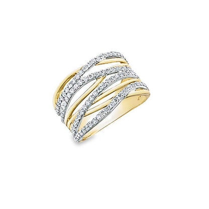 1.00 Carat Diamond Two-Tone Gold Fancy Ring