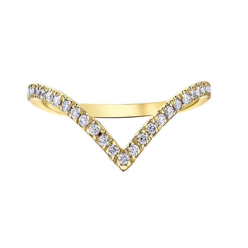 10K Yellow Gold 0.21TDW Diamond Slave Ring