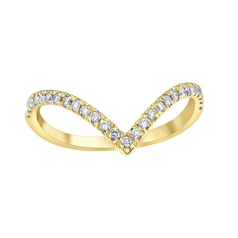 10K Yellow Gold 0.21TDW Diamond Slave Ring