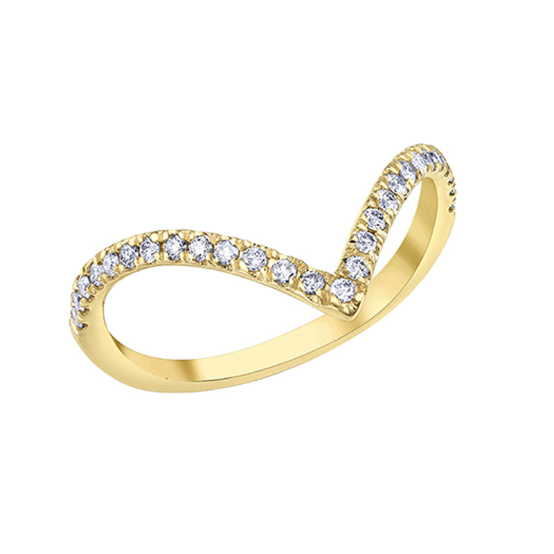 10K Yellow Gold 0.21TDW Diamond Slave Ring