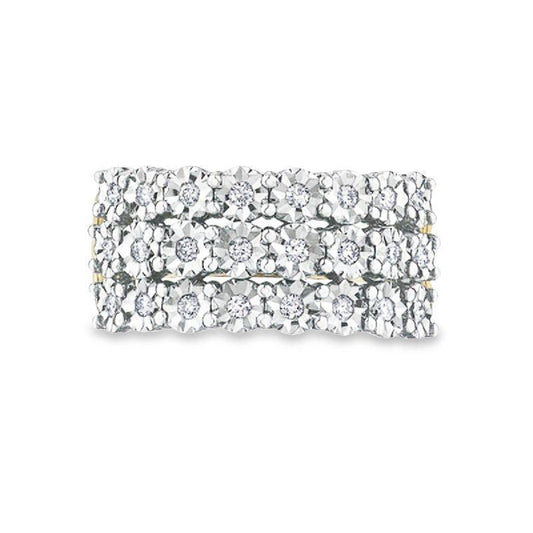 10K Yellow and White Gold 0.25TDW Diamond Ring