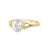 0.22TDW Diamond & 8MM Fresh Water Pearl Gemstone Ring in 10K Yellow Gold