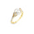 0.22TDW Diamond & 8MM Fresh Water Pearl Gemstone Ring in 10K Yellow Gold