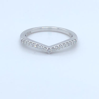 14K White Gold 0.15TDW Semi-Eternity Wedding Band
