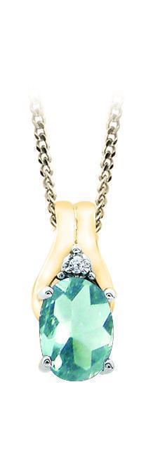 10K White Gold 0.04TDW Diamond Pendant