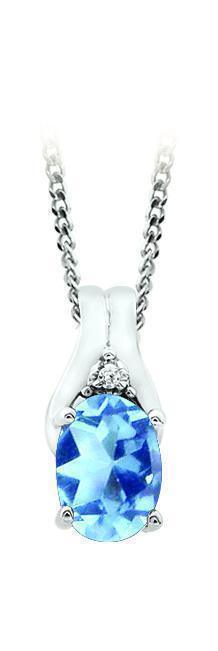 Canadian Diamond Solitaire Pendant in Four Claw Setting Set in 14K White Gold