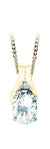 April Birthstone Pendant with Diamond Accent set in 10K Yellow gold