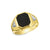 0.03TDW Diamond Men's Ring and 12X10 Black Onyx Signet in 10K Yellow Gold