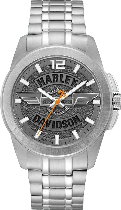 Harley Davidson Medallion Quartz Mens Watch 76A157