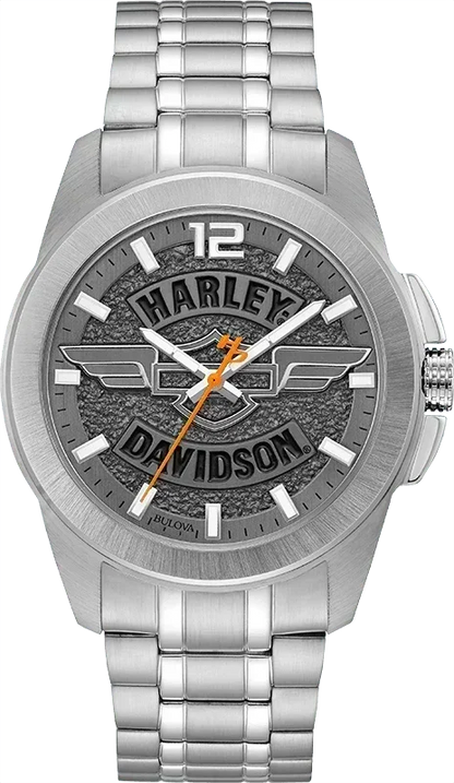 Harley Davidson Medallion Quartz Mens Watch 76A157