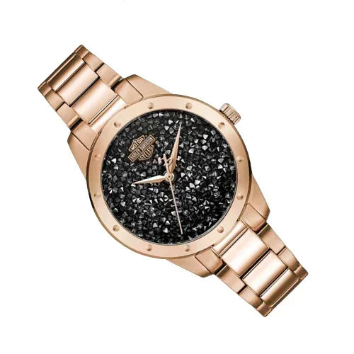 Harley Davidson Bar & Shield Quartz Womens Watch 77L108