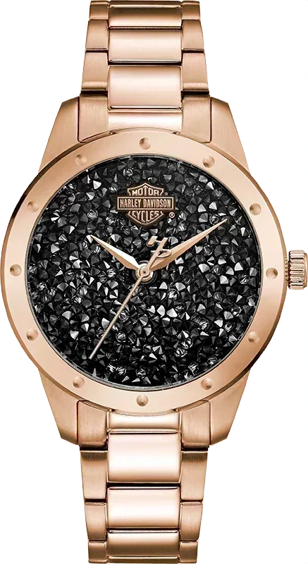 Harley Davidson Bar & Shield Quartz Womens Watch 77L108