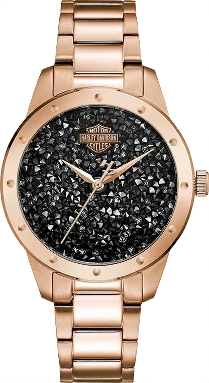 Harley Davidson Bar & Shield Quartz Womens Watch 77L108