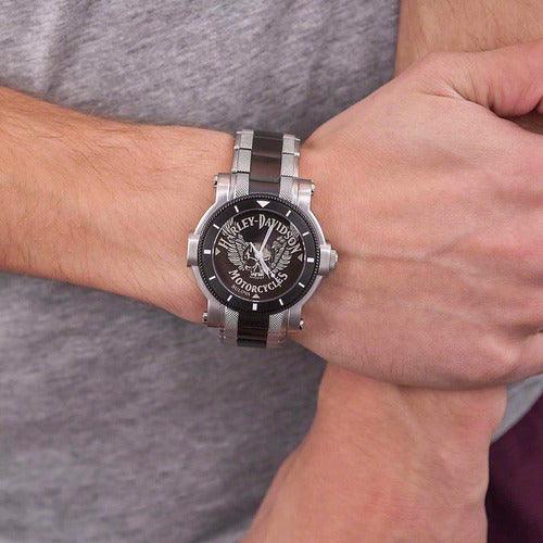 Harley Davidson Medallion Quartz Mens Watch 78A109