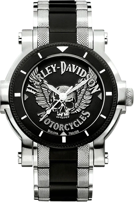 Harley Davidson Medallion Quartz Mens Watch 78A109