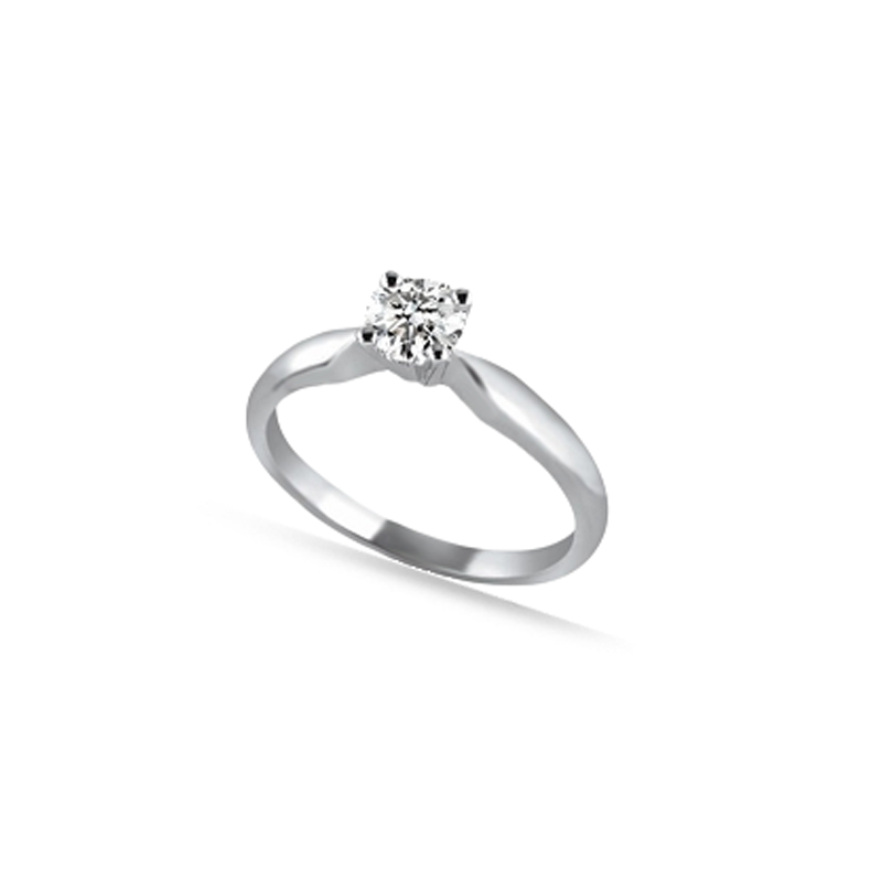 0.25CT Sparkling Canadian Diamond Solitaire Ring in 10K White Gold