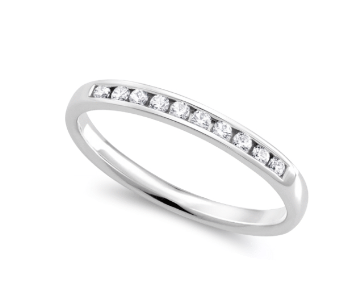 0.33TDW diamond Comfort fit Anniversary &amp; Wedding Band in 14k white Gold
