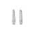 10K White Gold 0.75CT Channel Set Diamond Hoop Earrings