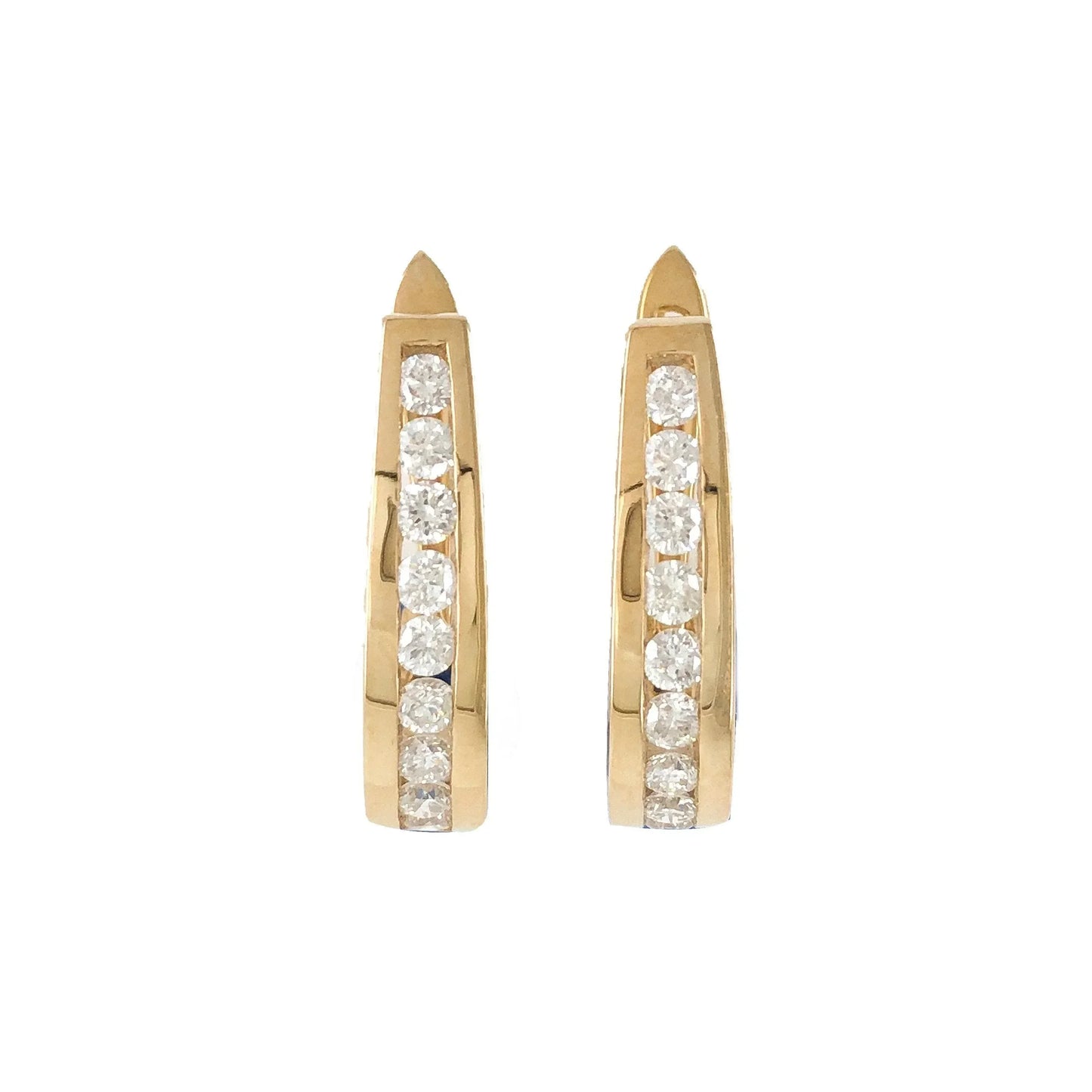 10k Rose Gold Laser Cut Huggy Earrings