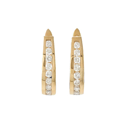 10k Rose Gold Laser Cut Huggy Earrings