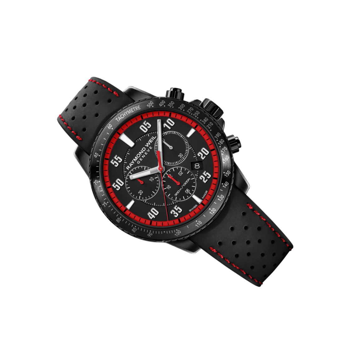 Raymond weil tango steel and rubber chronograph men's online watch