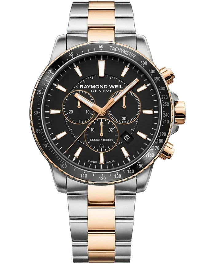Raymond Weil 8570-SP5-20001 Tango 300 Men's Quartz Chronograph Classic Two-Tone Rose Gold Watch