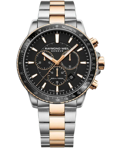 Raymond Weil 8570-SP5-20001 Tango 300 Men's Quartz Chronograph Classic Two-Tone Rose Gold Watch