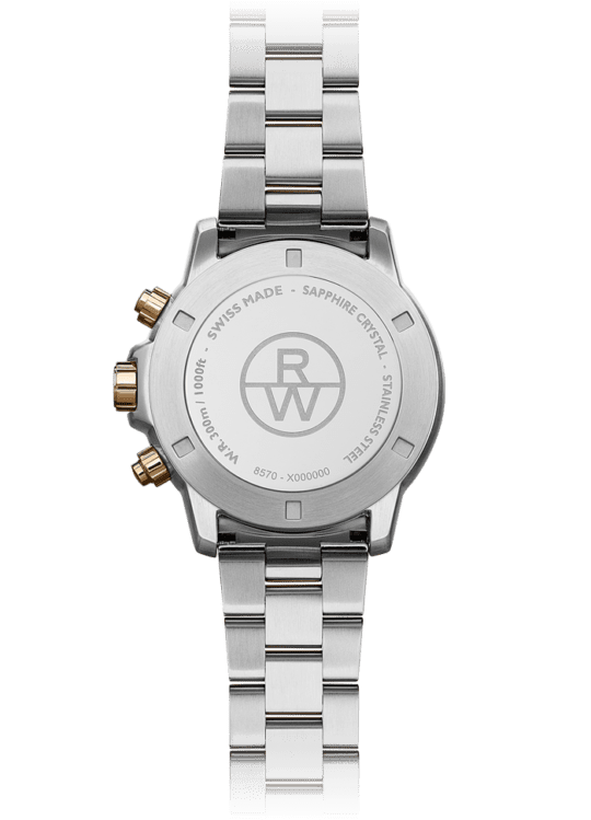 Raymond Weil 8570-SP5-20001 Tango 300 Men&#39;s Quartz Chronograph Classic Two-Tone Rose Gold Watch