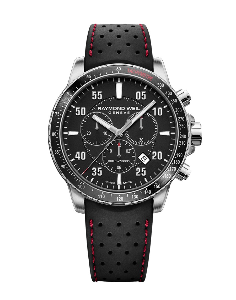 Raymond weil tango chronograph black dial men's on sale watch