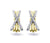 0.25TDW Vintage style X Hoop Diamond Earrings with 10K Yellow Gold