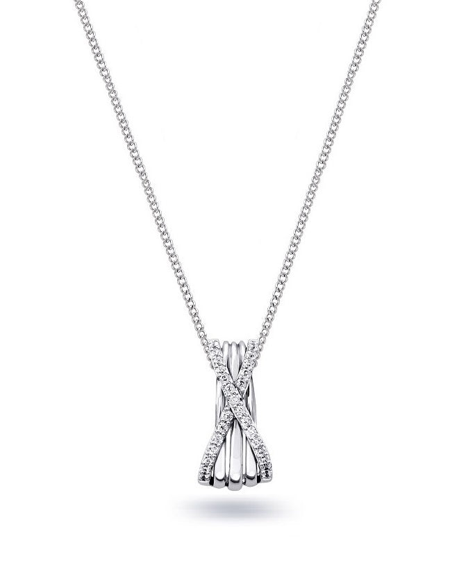 0.20TDW Diamond Vintage Pendant in 10K White Gold