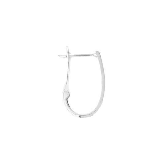 10K White Gold 0.75CT Channel Set Diamond Hoop Earrings