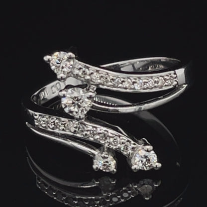 10K White Gold 0.35CT Diamond ladies Multi Ring