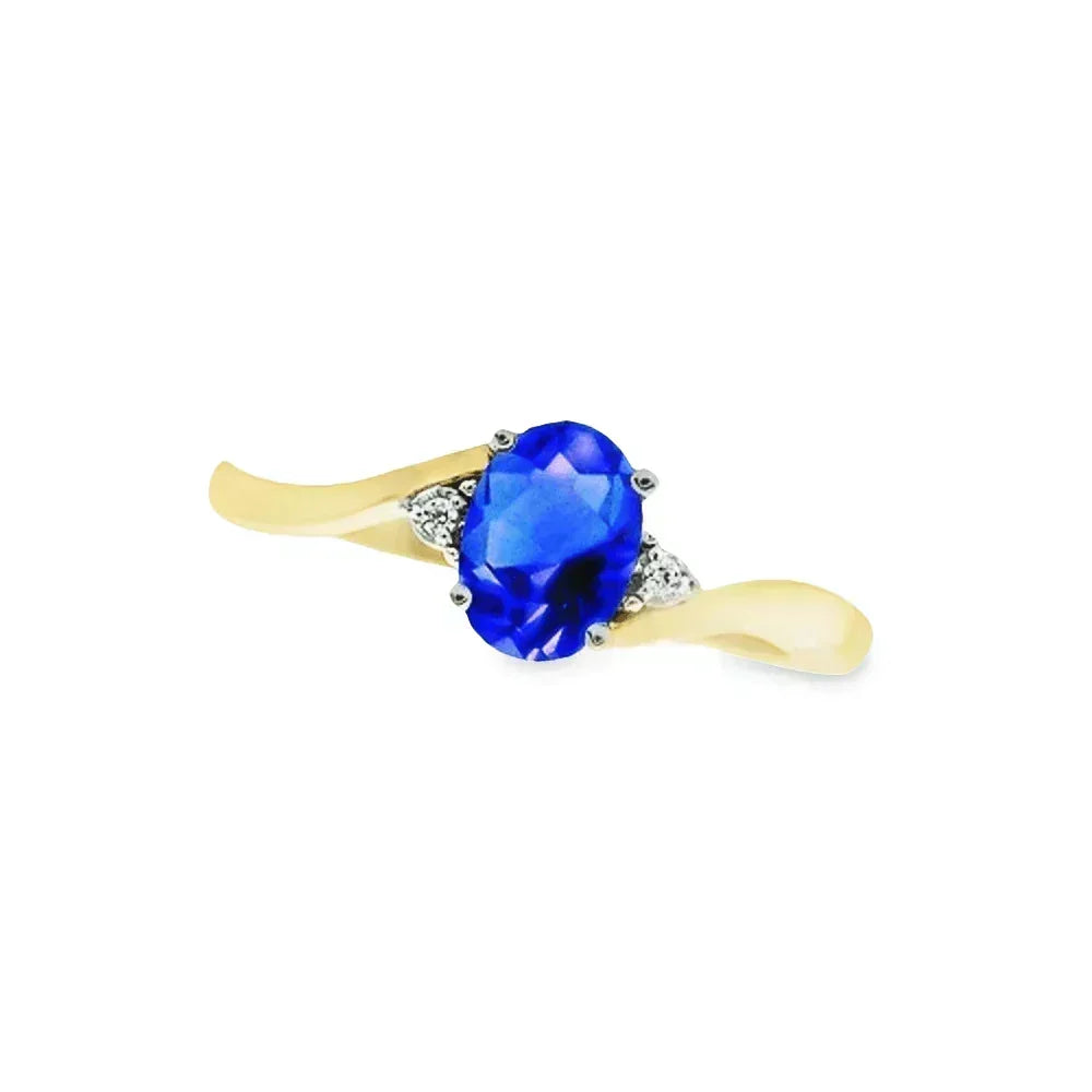 September Birthstone Ring with Diamond Accent set in 10K Yellow gold 87190920