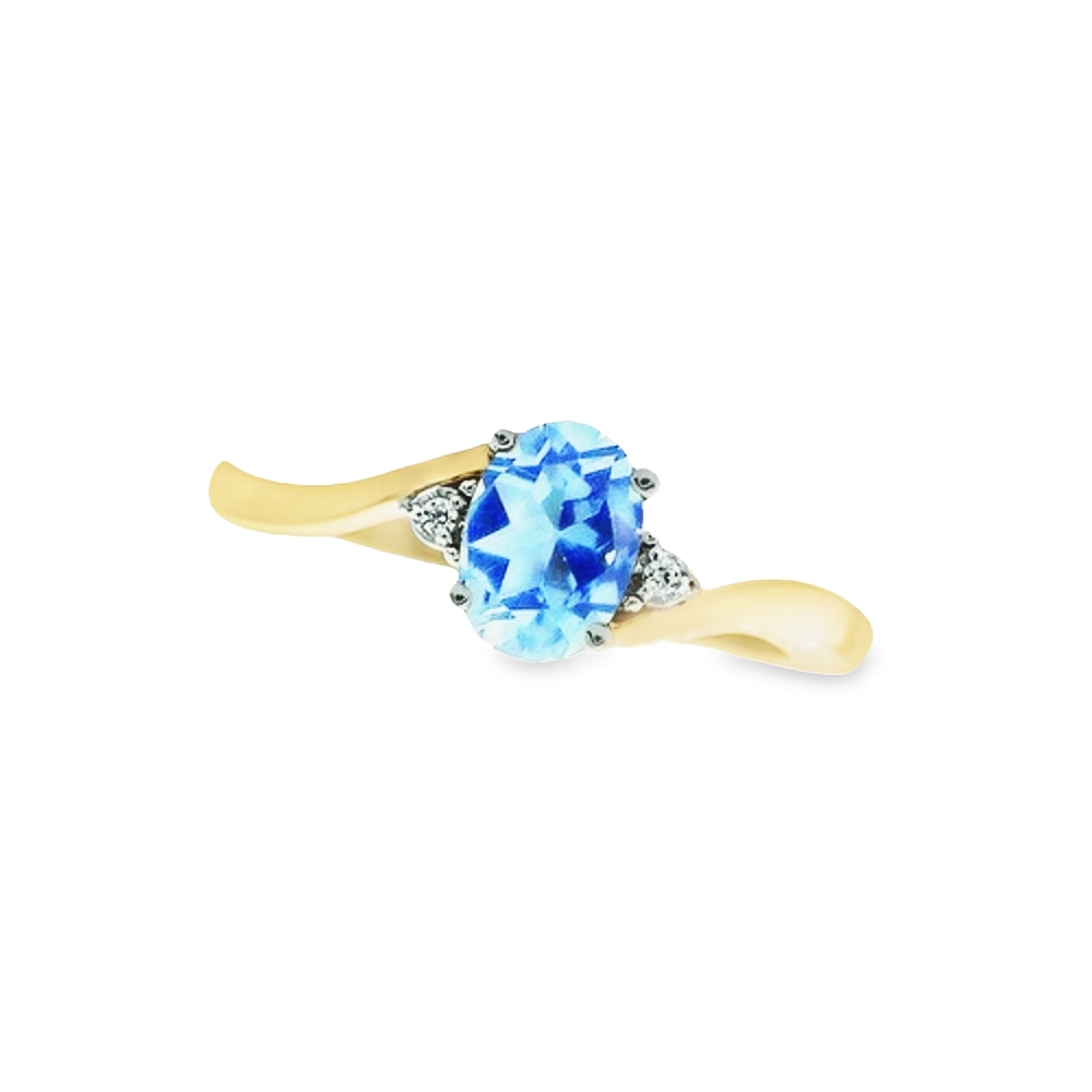 December Birthstone Ring with Diamond Accent set in 10K Yellow gold 87191220