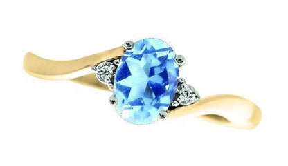 December Birthstone Ring with Diamond Accent set in 10K Yellow gold 87191220