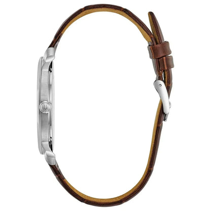 Bulova Classic Brown Leather Strap Men's Watch 96A184